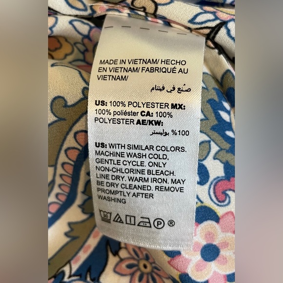 Chico’s Long Paisley Tunic Sz 3 Dress Duster Sweeping Effortless Office Casual - Picture 7 of 7